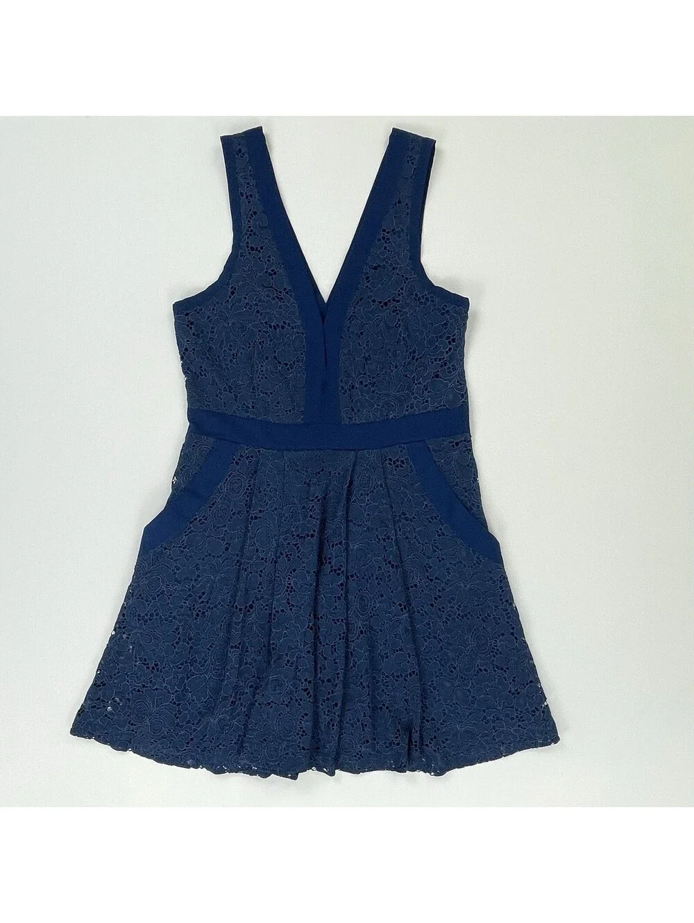 Women's Free People Sleeveless Lovely Lace Fit & Flare Mini Dress XS